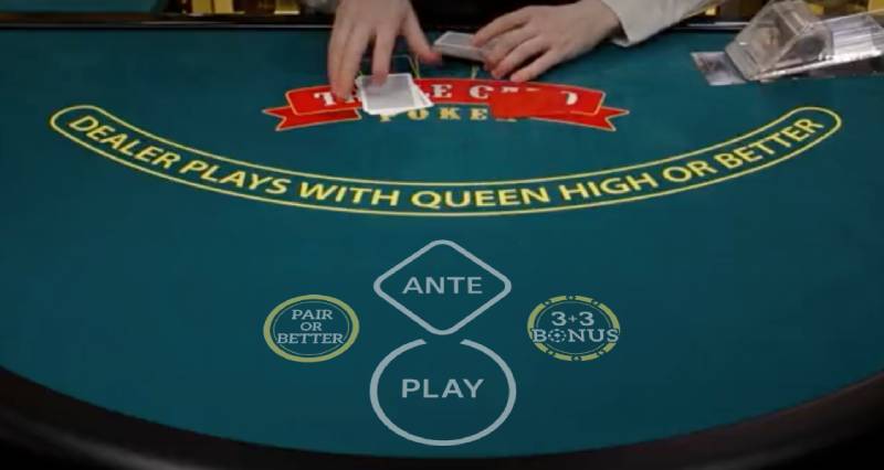 Các loại cược trong Triple Card Poker