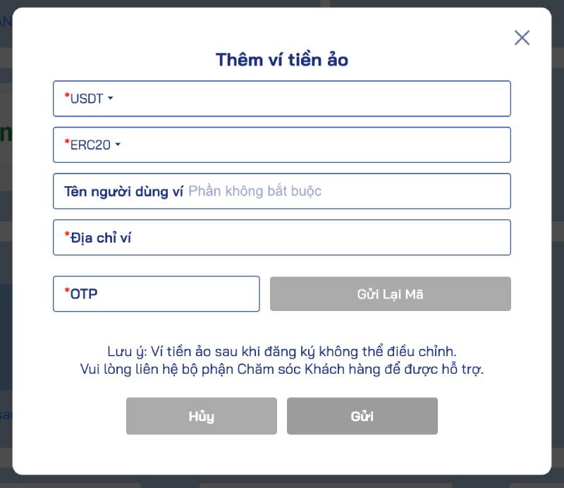 Rút tiền qua ví tiền ảo (Crypto)